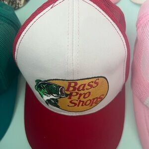 Bass Pro Shops Red and White Trucker Hat